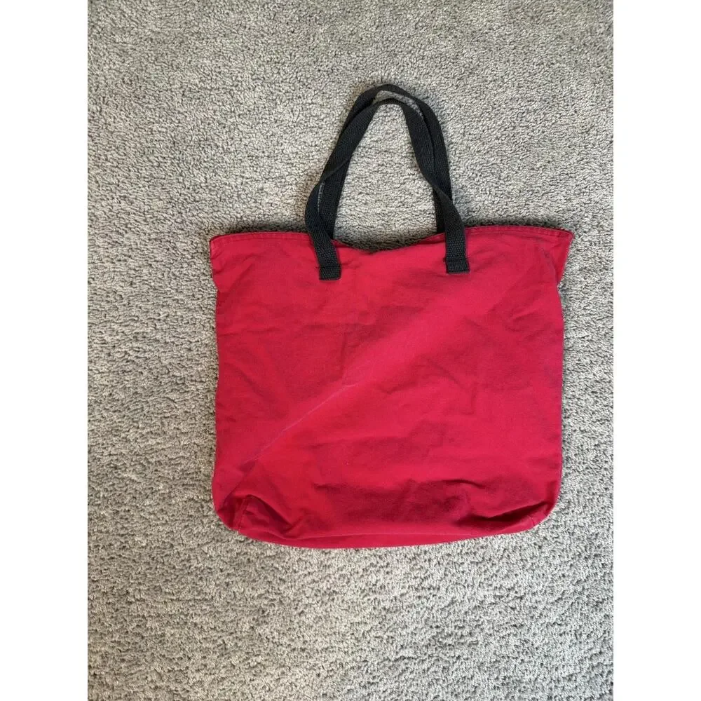 Vintage Betty Boop Tote Bag Womens Large Always A Winner Red White Canvas 1994